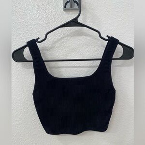 Aritzia babaton black crop top small S